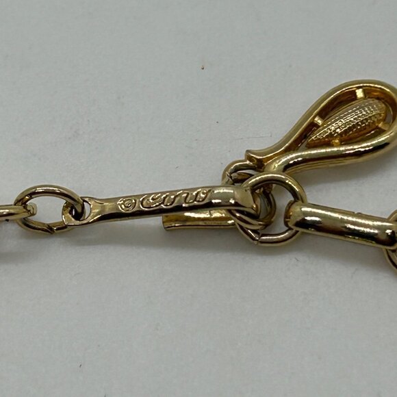 Vintage Coro Gold-Tone Necklace & Matching Unsigned Clip-On Earrings Set - Picture 13 of 15